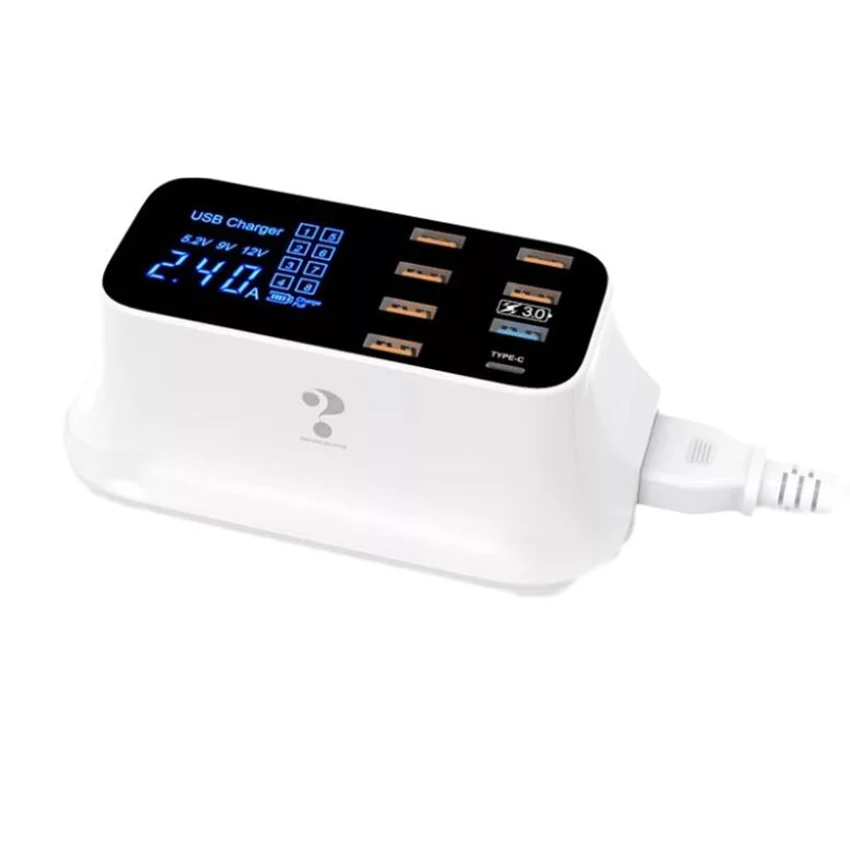 Несколько USB Зарядное устройство 8 Порты и разъёмы настольная зарядная станция