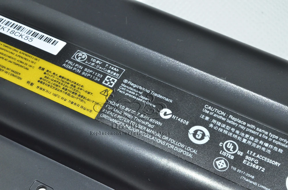 Оригинальный аккумулятор JIGU 7800 мАч для ноутбука IBM Lenovo R60 R60e R61 R61e R61i T60 T60p T61 T61p R500