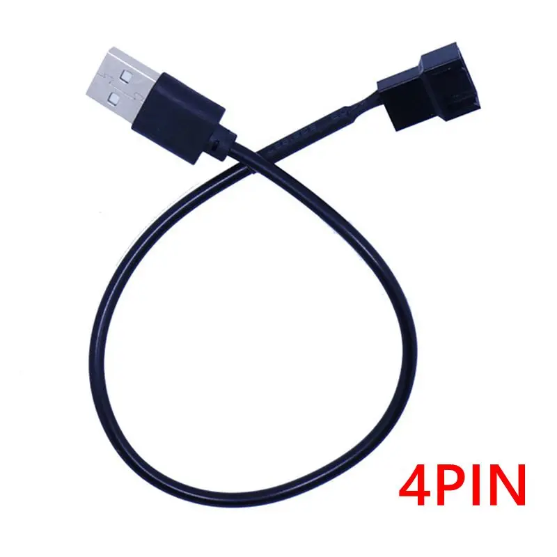 

22AWG 3pin 4pin вентилятор к USB адаптерным кабелям 3/4 Pin компьютерный ПК Вентилятор кабель питания Соединительный адаптер