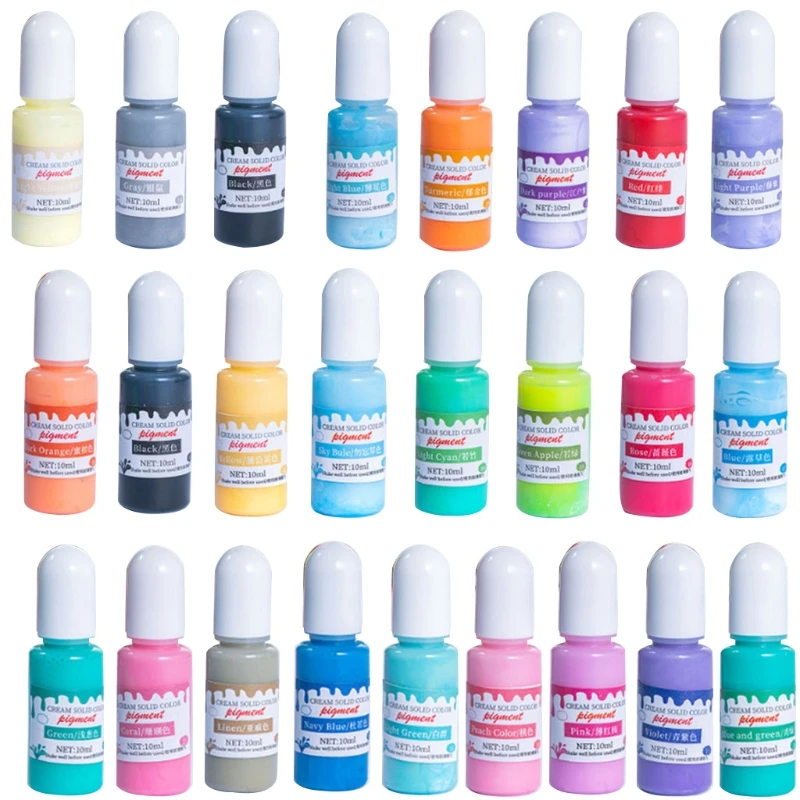

24 Colors Epoxy UV Resin Pigment Opaque Liquid Epoxy UV Resin Dye Resin Colorant Resin Art Jewelry Making 0.35oz Each