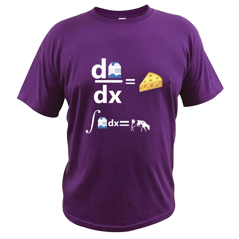Milk Differential Is Cheese футболка корова Geek Science Math Camiseta обратный расчет молока корова футболка европейский размер - Цвет: Фиолетовый