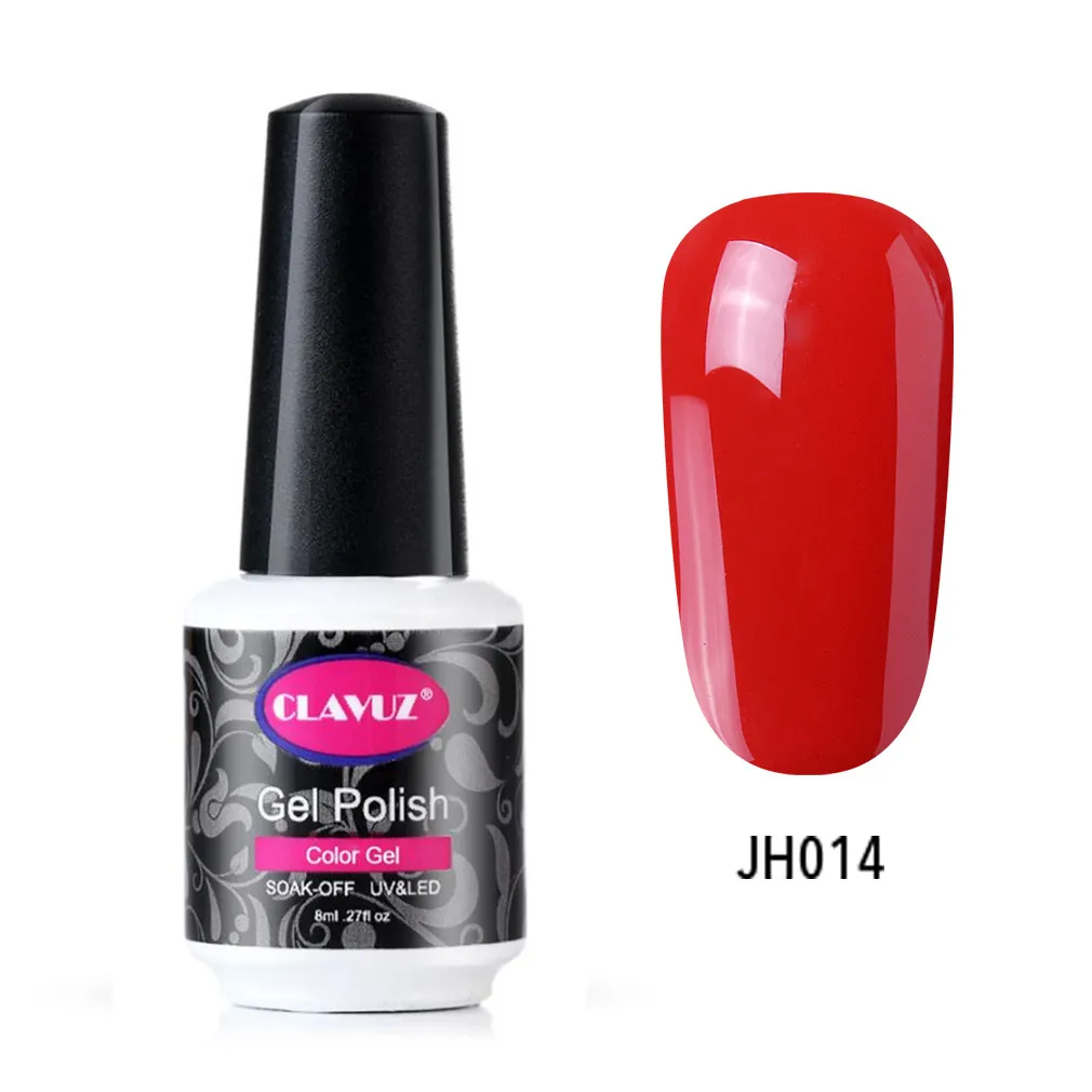 Гель-лак для ногтей серии CLAVUZ винно-красного цвета 8 мл УФ-чистый цвет