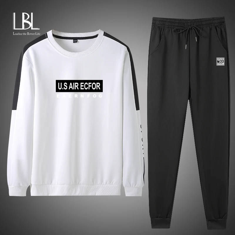 Мужской спортивный костюм из двух предметов куртка и штаны Размеры: Азия весна