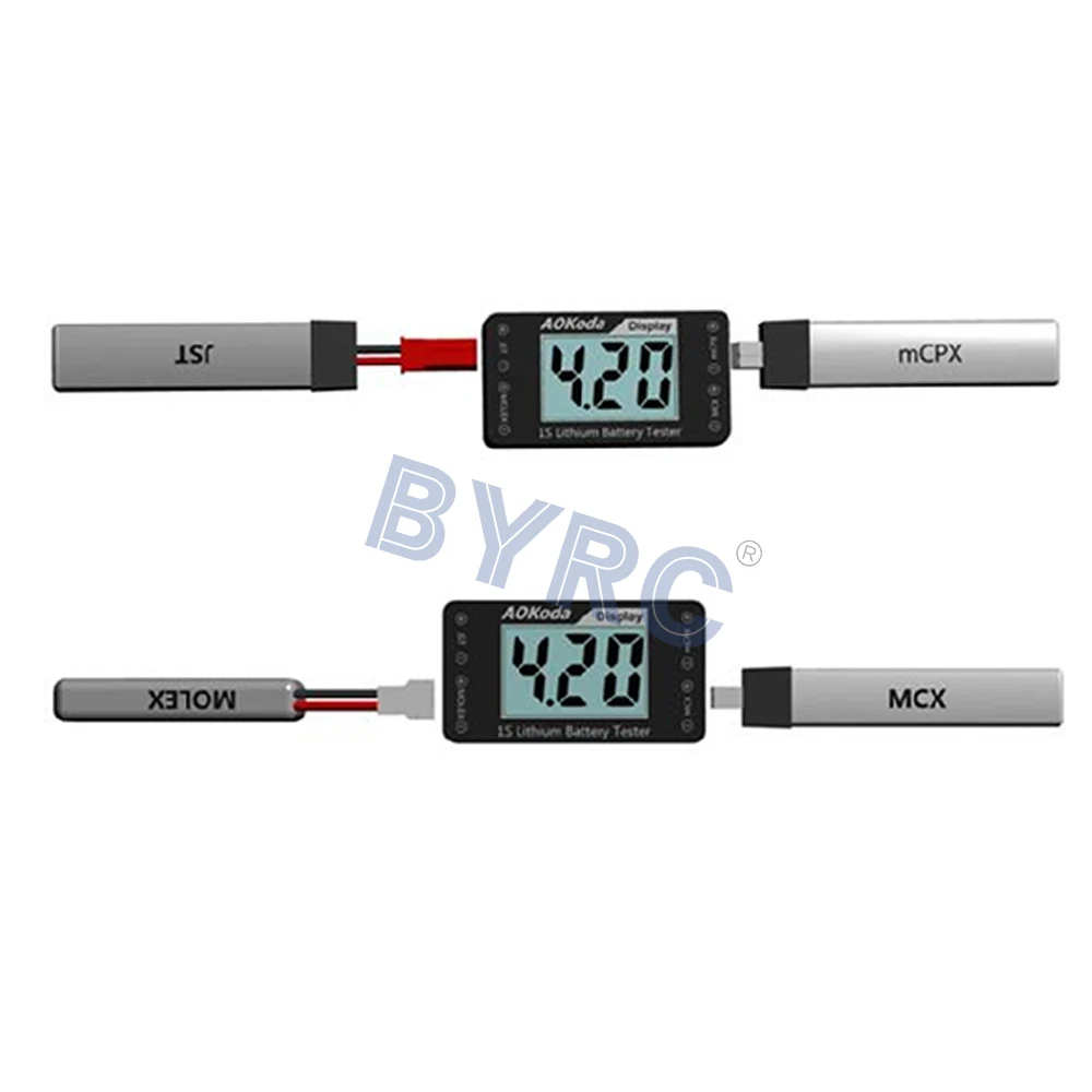 AOKoda AOK 041 1S тестер литиевой батареи индикатор для проверки JST MOLEX mCPX MCX Штекерный