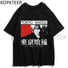 Японская уличная одежда с надписью Tokyo Ghoul аниме футболка для косплея канеки кэна, манга в стиле хип-хоп с принтом в виде Повседневное Harajuku Для мужчин Для женщин Для мужчин с графикой для хипстеров футболка