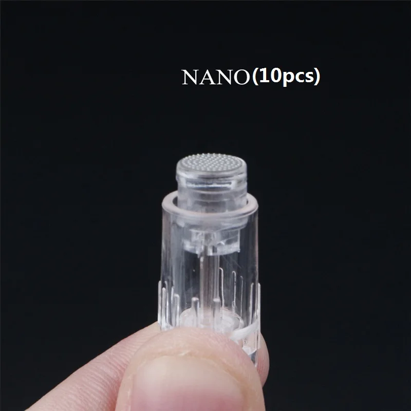 Nano 10pcs Derma ролика 0,2/0,25/0,3 мм DRS 540 титановые иглы Mezoroller Dr ручка машина для средств по уходу за кожей для ухода за волосами, Лечение выпадения ручка ежедневного ухода, маникюрный набор - Цвет: Nano 10pcs