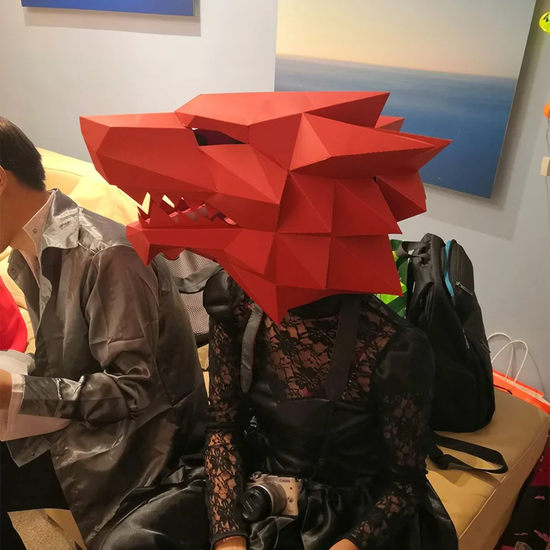 3D маска для лица бумажная поделок крутые вещи вечерние косплея игрушки Хэллоуина
