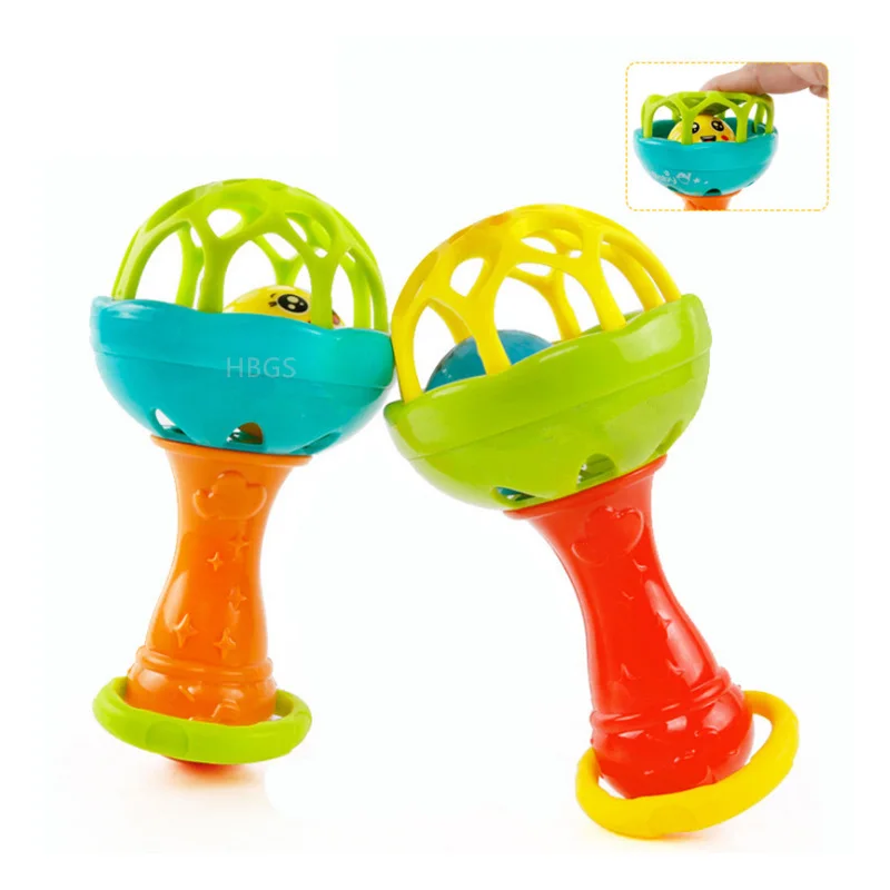 Переносные детские погремушки Fu ny Toy Intelligence Grasping Gums пластиковая ручная