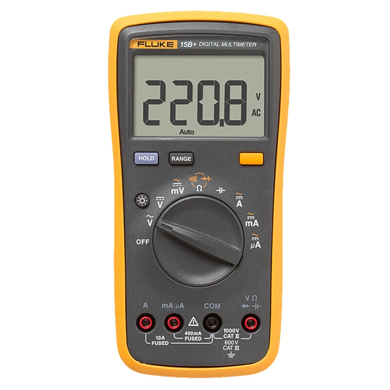 Цифровой мультиметр FLUKE 15B + с автоматическим диапазоном 4000 отсчетов измеритель