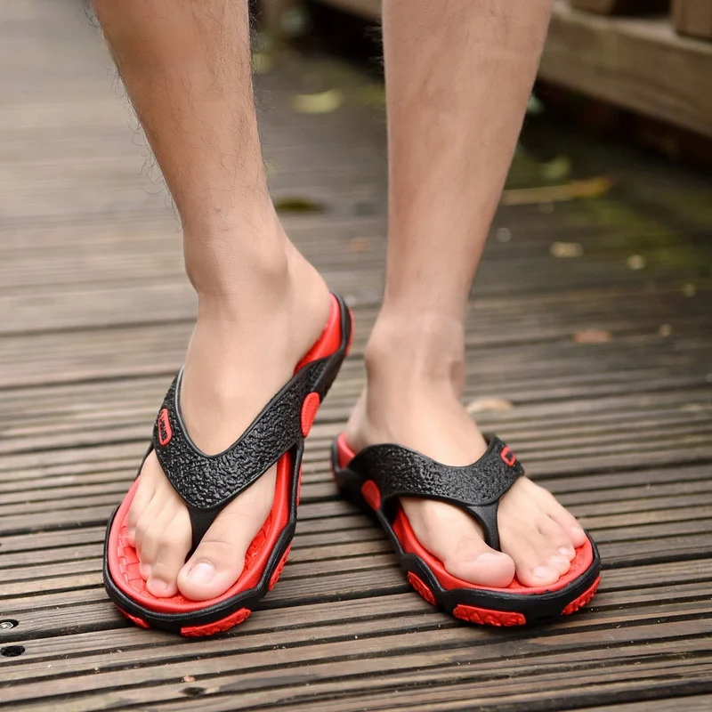 Шлепанцы мужские для пляжа и душа дышащие сандалии модные тапочки летняя Уличная