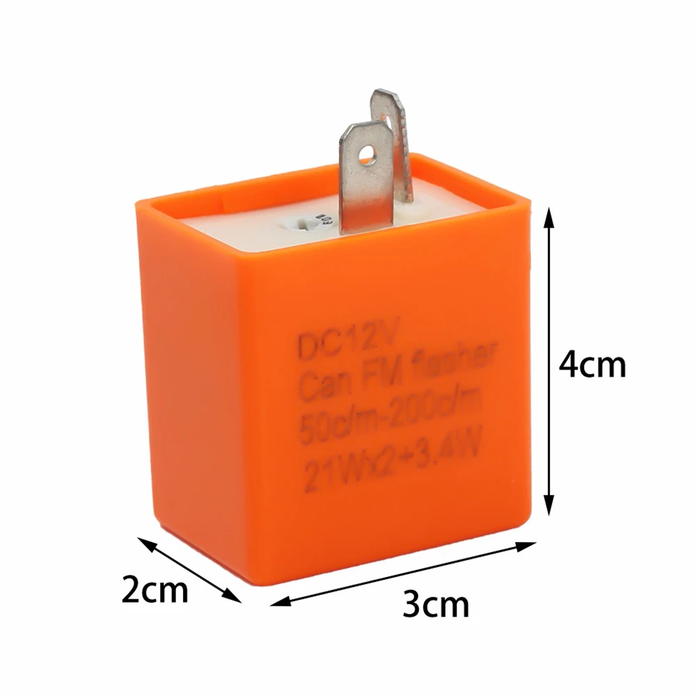 Реле указателей поворотов для LED ламп 2 х контактное 12В с регулировкой частоты