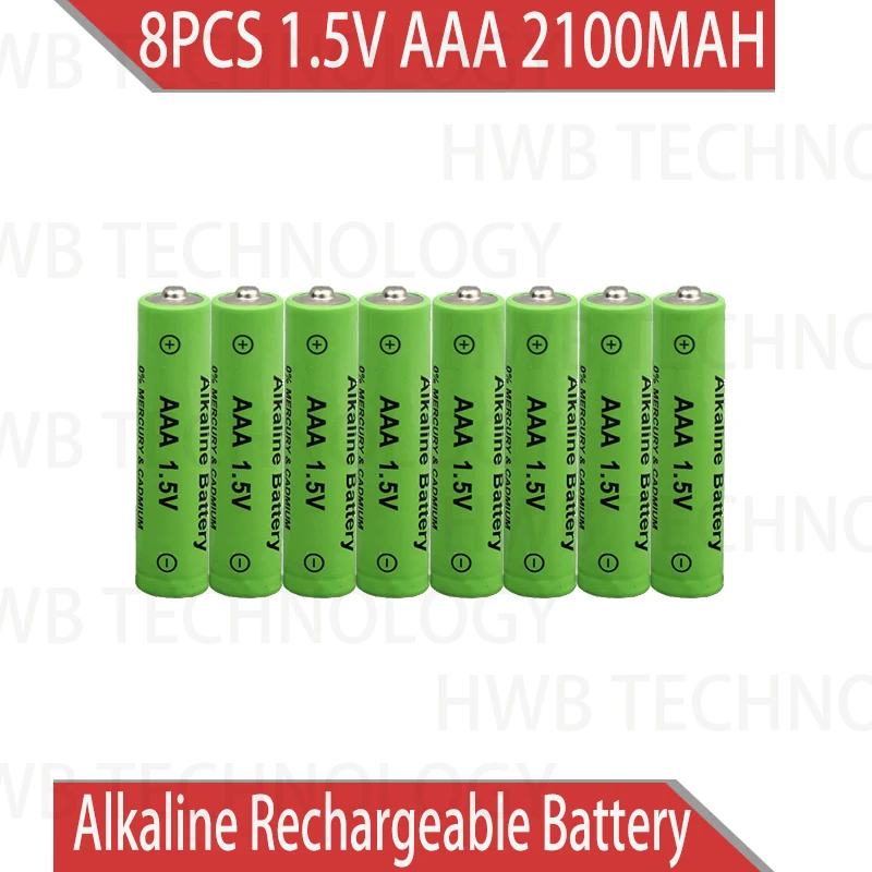 8 шт./лот новый бренд AAA 2100 мА · ч 1 5 В щелочная батарея аккумуляторная для
