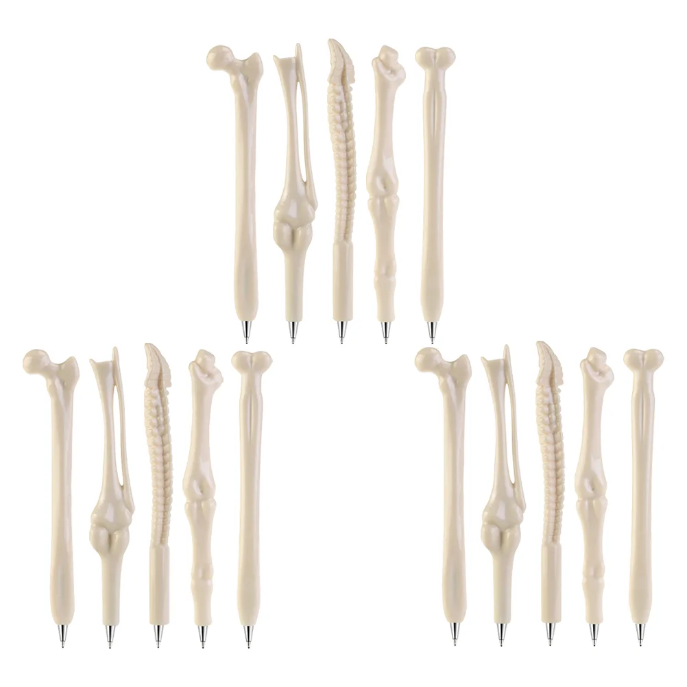 

1 Set 15Pcs 0.7mm Creepy Bone Shape Pens Party Ball-point Pens