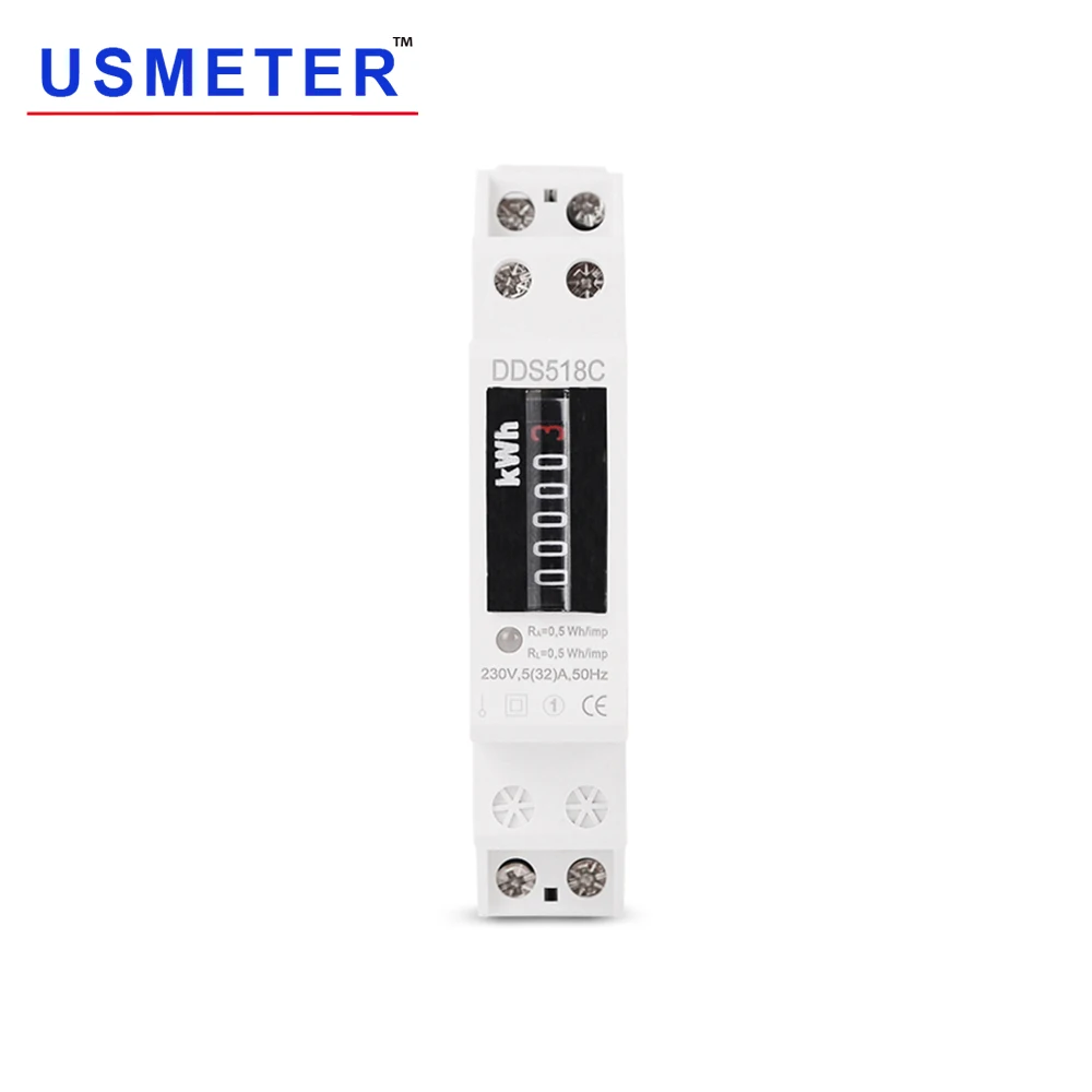 Однофазный электронный измеритель энергии кВт/ч ваттметр переменного тока 220 В