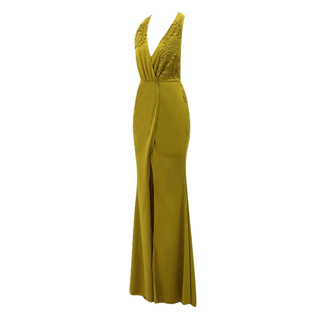 Элегантное женское платье для свадебной вечеринки сексуальное без рукавов с