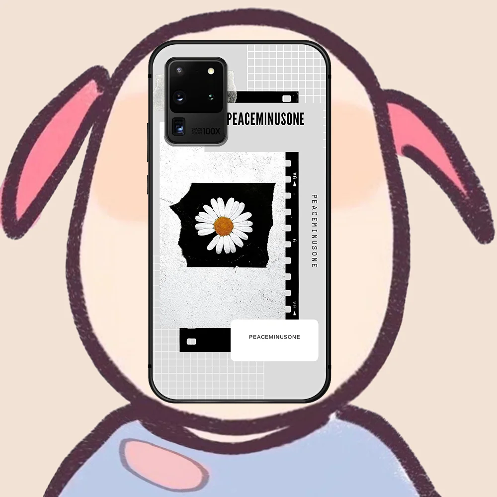 

Korea brand GD Daisy Phone Case Cover Hull For Samsung Galaxy S 7 8 9 10 e 20 FE edge uitra plus Note 9 10 20 black Back 3D