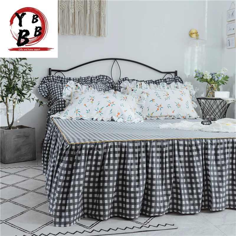 

White Lace Princess Wedding Bedding sets High quality Home Textile twin Queen King fashion Duvet cover set Bed skirt Pillowcases