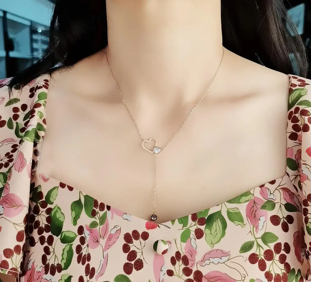 

Fashion exquisite love clavicle necklace jewelry romantic heart-shaped minimalist chain pendant necklace female jewelry gift