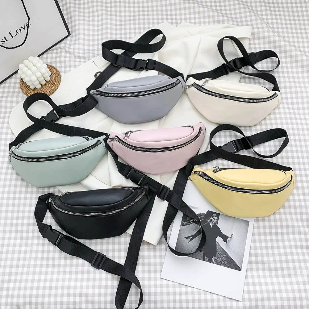 

Водонепроницаемая поясная сумка из мягкой искусственной кожи для женщин, модная спортивная бананка, многофункциональная нагрудная Сумочк...