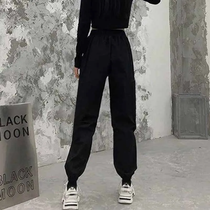

Spring And Autumn New Pants Women's Loose Casual High Waist Thick Overalls Slim Trouser Oversize Black Harem Pants Female