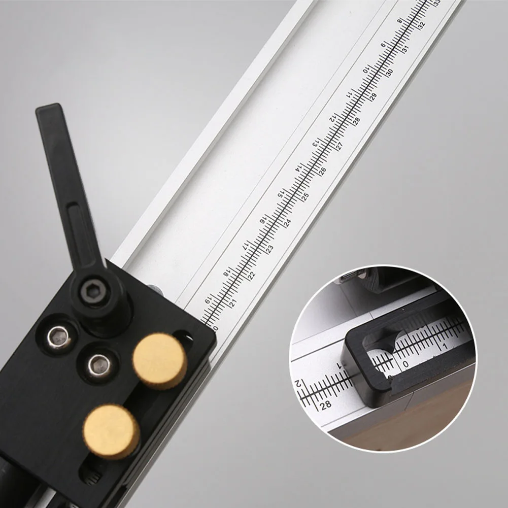 

45 Type DIY Aluminum Ruler Woodworking Tools T Track Movable Scale Table Saw Crafts Workbench Slot Miter Gauge Carpenter Chute