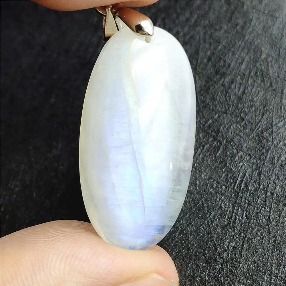 Высокое качество синий свет натуральный лунный камень 30x15 мм драгоценный женский