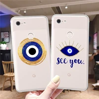 lucky eye blue evil eye coque for google pixel 5 4 4a 3 3a 2 xl soft tpu silicone phone cases for pixel 4xl 5 xl 3xl 2xl cover