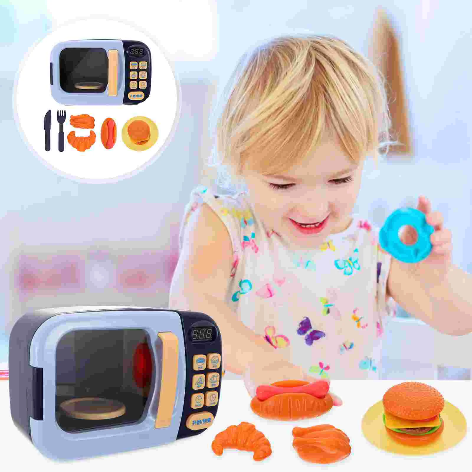 

1 Set/13pcs Microwave Oven Simulation Kitchen Utensils Kids Pretend Play