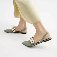 2021 summer small fresh womens sandals low cut ladies flower strap women shoes elastic band casual comfortable sandals 3 colors