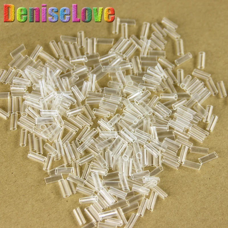 

Heat Shrink Tubes Without adhesive 500pc 2.5*10 mm Hair Accessories tools shrinkies tube for human hair extension machine
