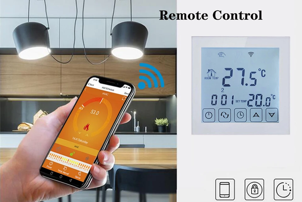 Beok wifi термостат умный регулятор температуры электрический подогрев пола 16A работает с Google Home Alexa