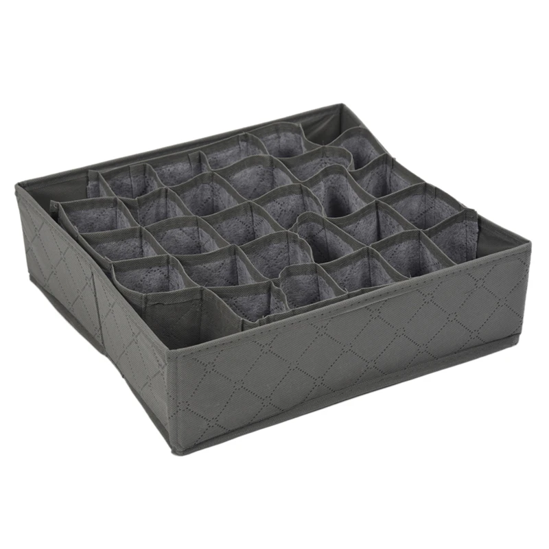 AT69 -30 Cell Bamboo Charcoal Underwear Bar Ties Socks Drawer Closet Organizer Storage Box