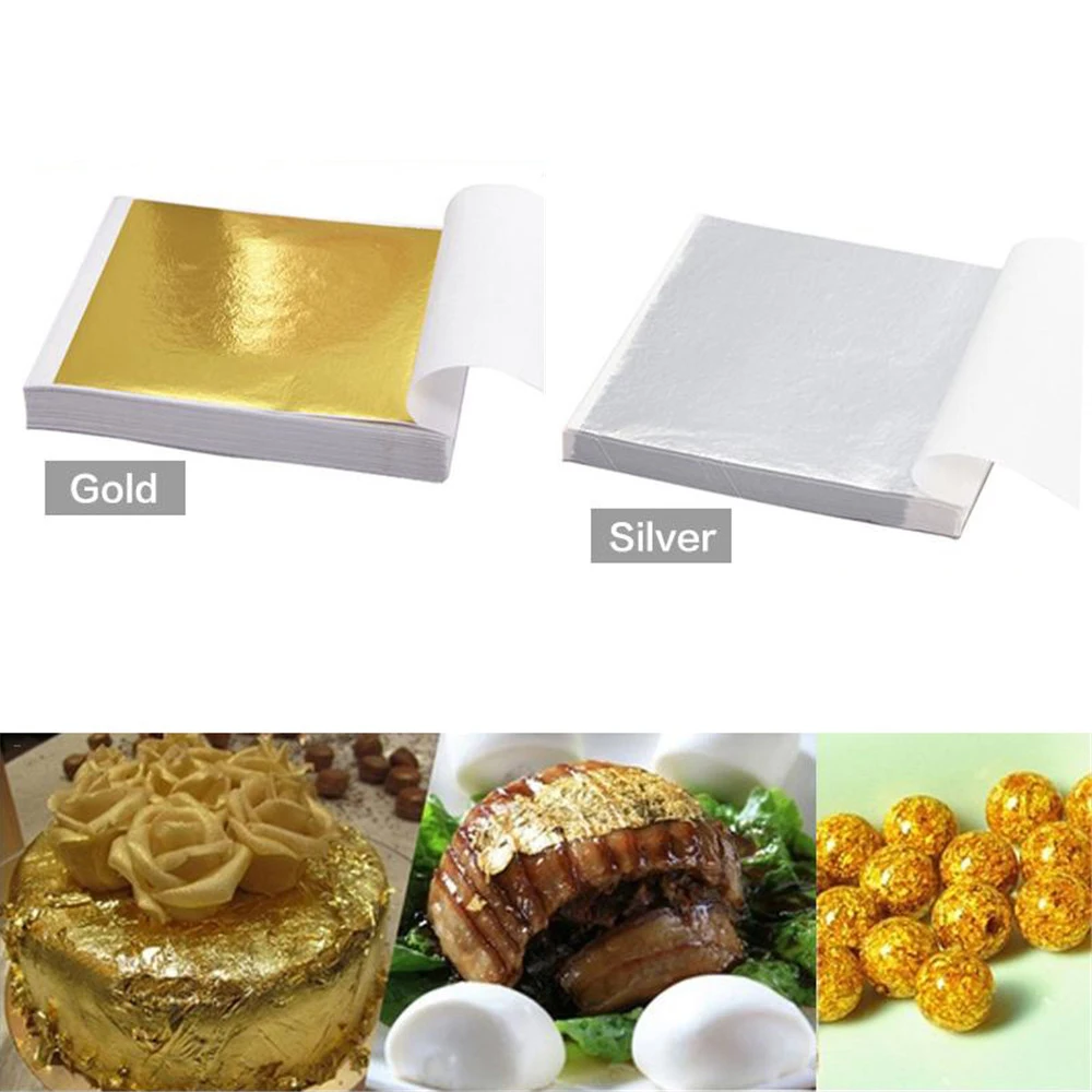 9x9 см 100 листов практически к Чистый Блестящий Золотой лист для золочения мебелью