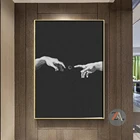 Картина Сотворение Адама Микеланджело, Настенная картина с деревянной рамкой, художественная рамка, холст для гостиной, спальни, кабинета, декор для спальни, принты