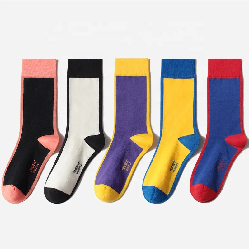 

Высококачественные зимние теплые деловые цветные носки с линией