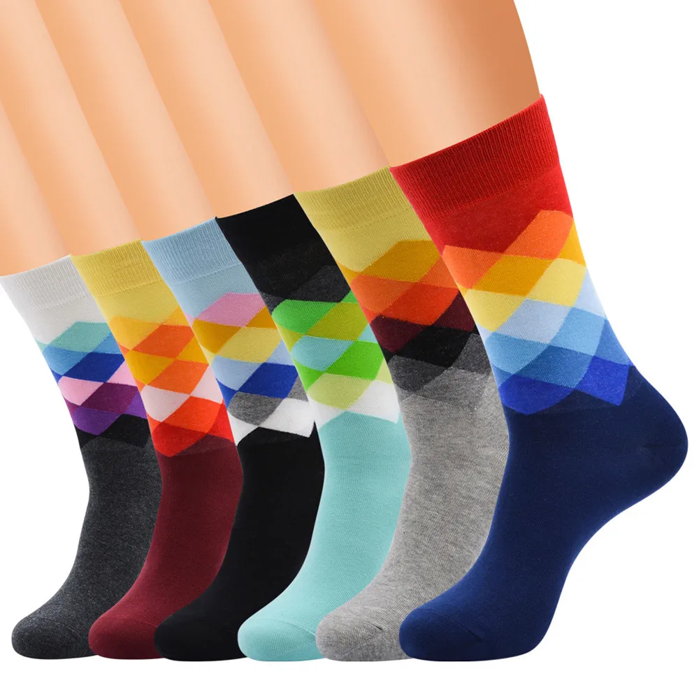 Носки для бега мужские Calcetines Hombre спортивные носки модные хлопковые цветные со