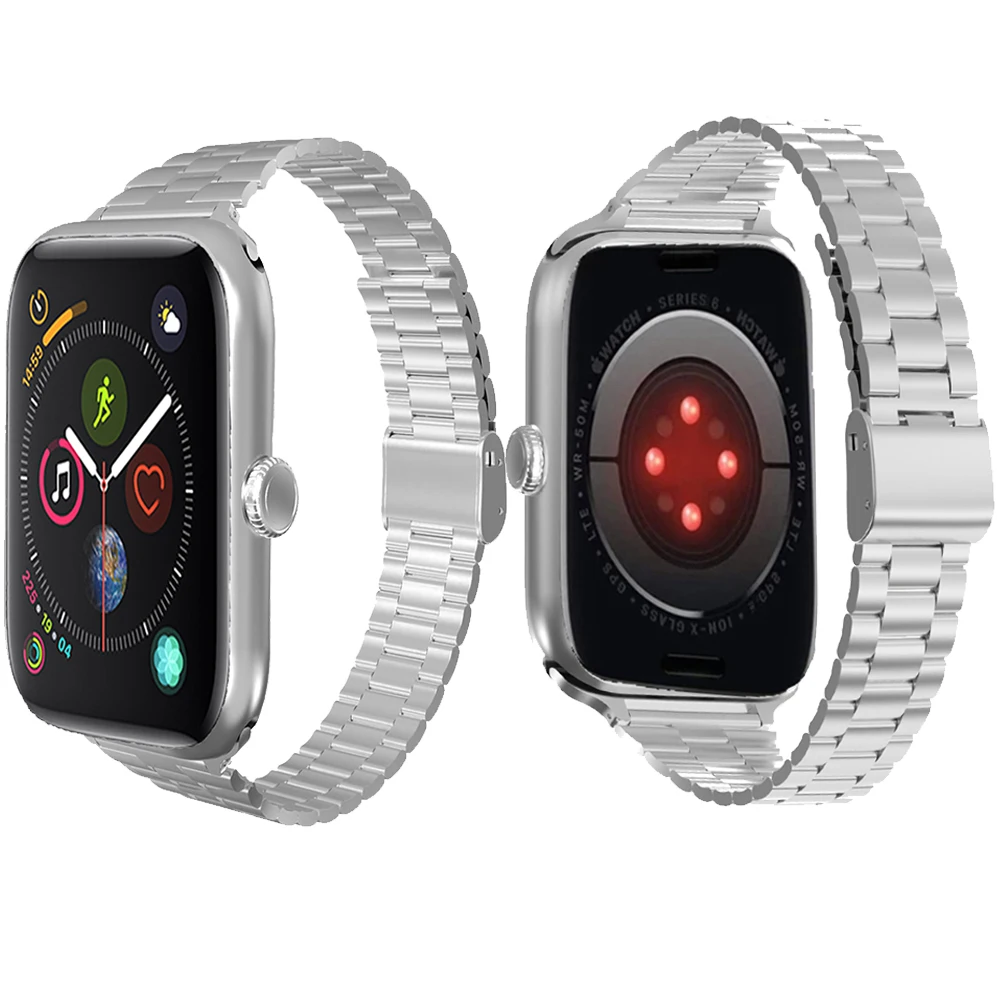 For Apple Watch band S8/7 strap 38/40/41MM 42/44/45MM Milanes  Stainless Steel strap iwatch metal Strap Band series 1 2 3 4 5 6