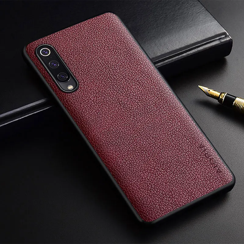 Роскошный премиальный чехол из искусственной кожи для Xiaomi Mi 9 Lite и Mi9 SE, защитный кожух в деловом стиле.