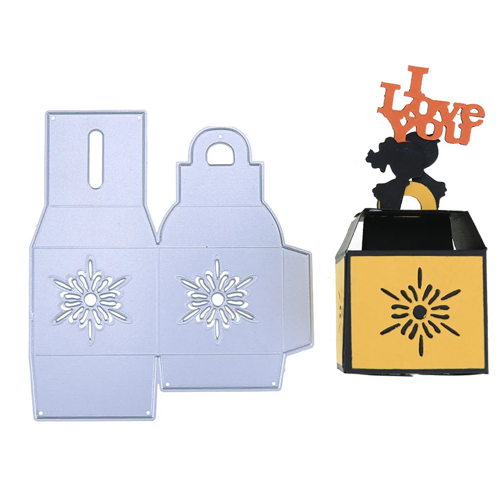 Маленькая рождественская Подарочная коробка металлические Вырубные штампы для