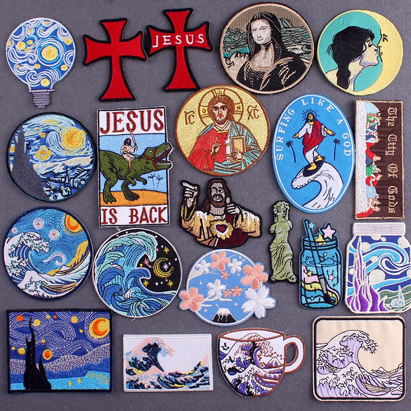 Термоклейкие нашивки с изображением Иисуса на одежду | Дом и сад