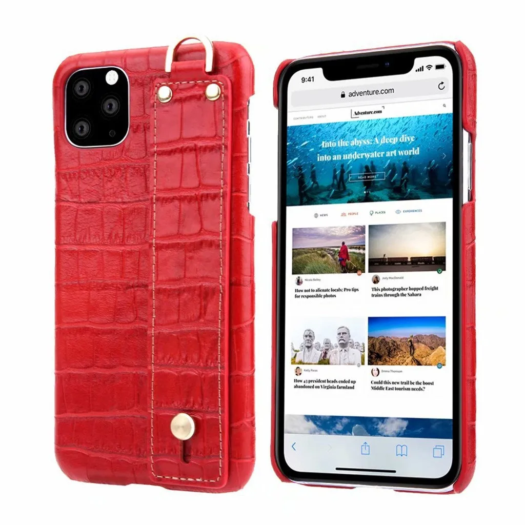 Чехол из крокодиловой кожи для iPhone 11 чехол Pro Max элегантный винтажный кожаный
