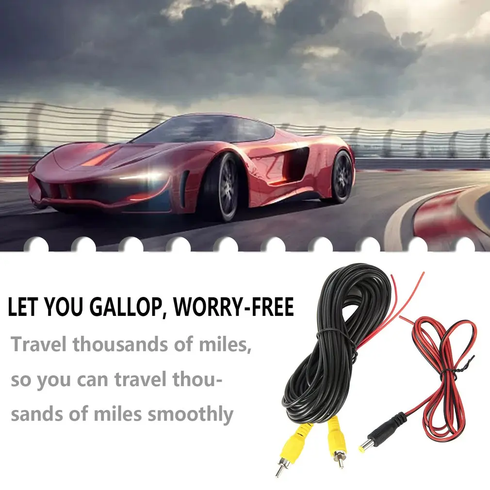 Reverse Camera Video Cable For Car Rear View Universal Parking 6m Wire Match Multimedia Monitoring With Power | Автомобили и