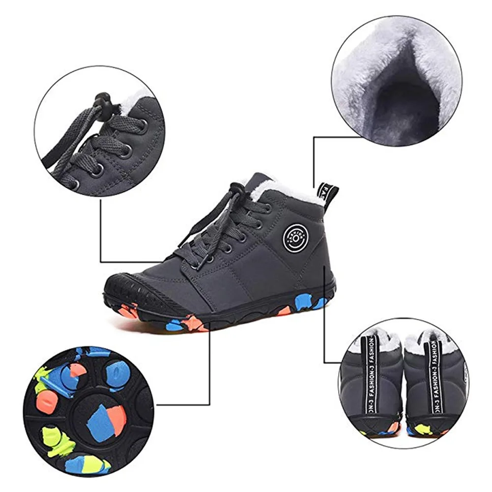Прогулочная обувь для мальчиков и девочек Зимние ботинки Детская Треккинговая