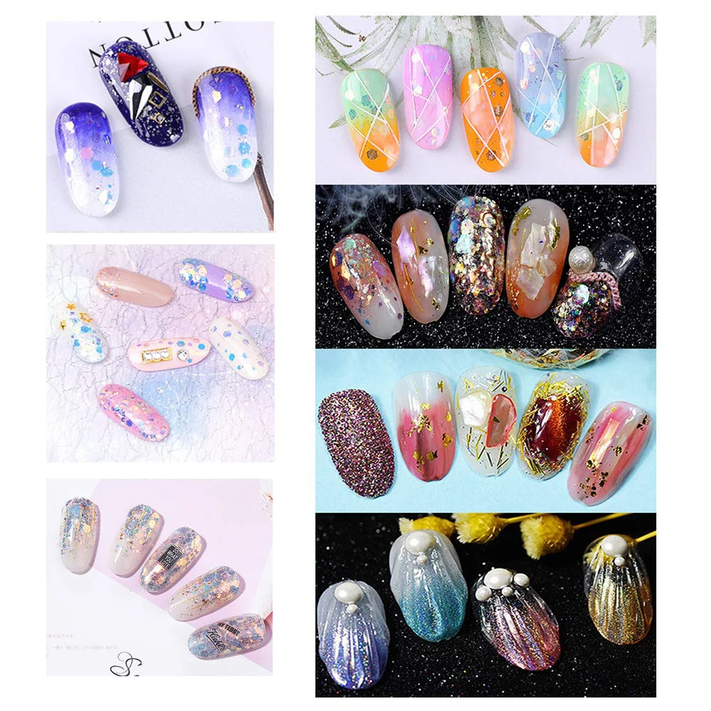 8 коробок/набор блестки для ногтей|Стразы и украшения| |