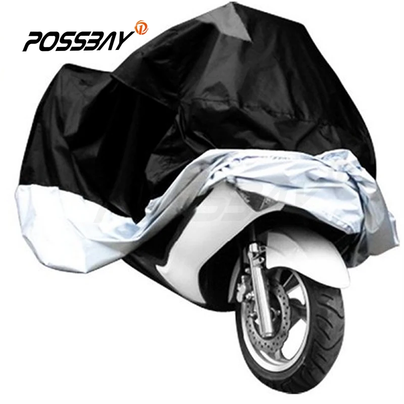 

POSSBAY Outdoor Motorcycle Covers Moped Scooter Waterproof Rain UV Prevention for Honda Harley Yamaha ATV Dustproof Covering