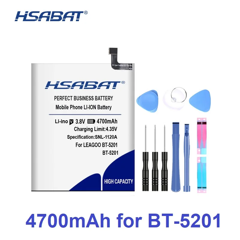 100% Оригинальный HSABAT 4700 мАч BT 5201 Аккумулятор для LEAGOO Power 2 Pro 5201|Аккумуляторы