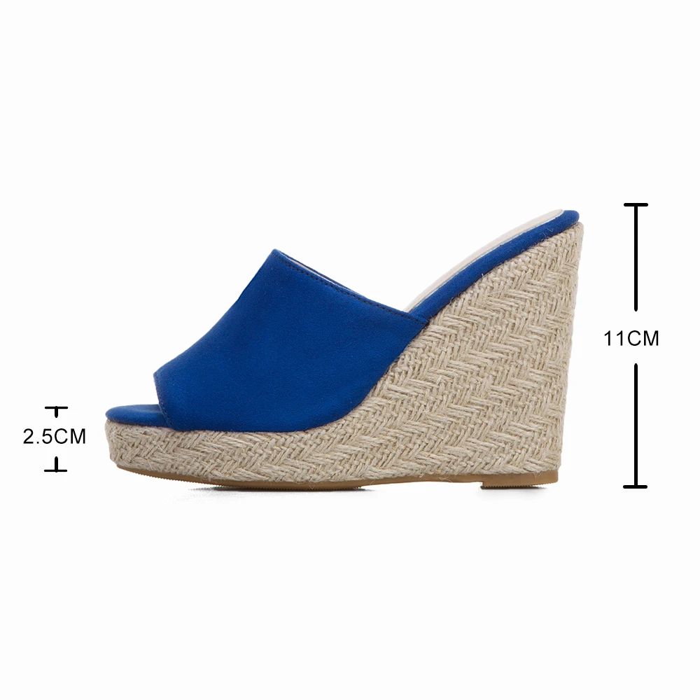 

Women Wedge Sandals Platform Espadrille for Woman Summer Casual Slippers Handmade Slip-On Beach Ladies Thick Bottom Slides
