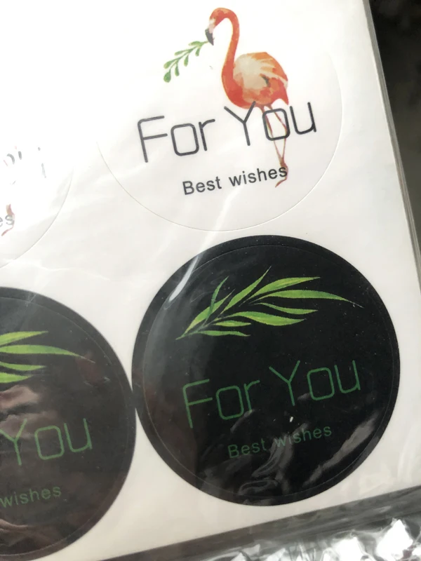 60 шт. милые круглые наклейки с фламинго для вас серии С наилучшими пожеланиями