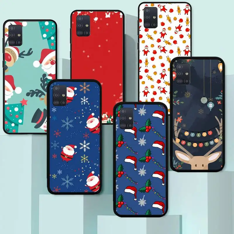 

Cartoon Merry Christmas Phone Case for Samsung A71 A80 A91 A01 A02 A11 A12 21 31 32 20E S 32 M10 20 30 31 31S 21 5G cover