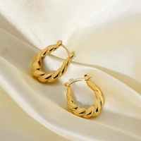 earrings 2021 trend gold tiny twisted hoop earrings minimalist dainty chic huggie earrings hoops gifts brass earrings for woman